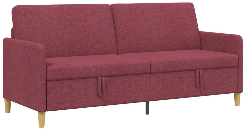 Sofa su saugojimo vieta Vyno raudona 192 x 78 x 87 cm