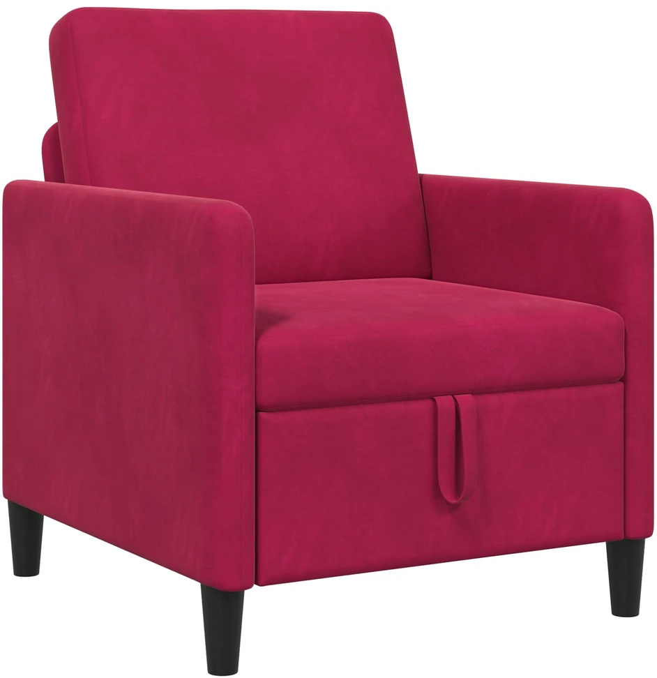 Sofa su saugojimo vieta Vyno raudona 72 x 78 x 87 cm