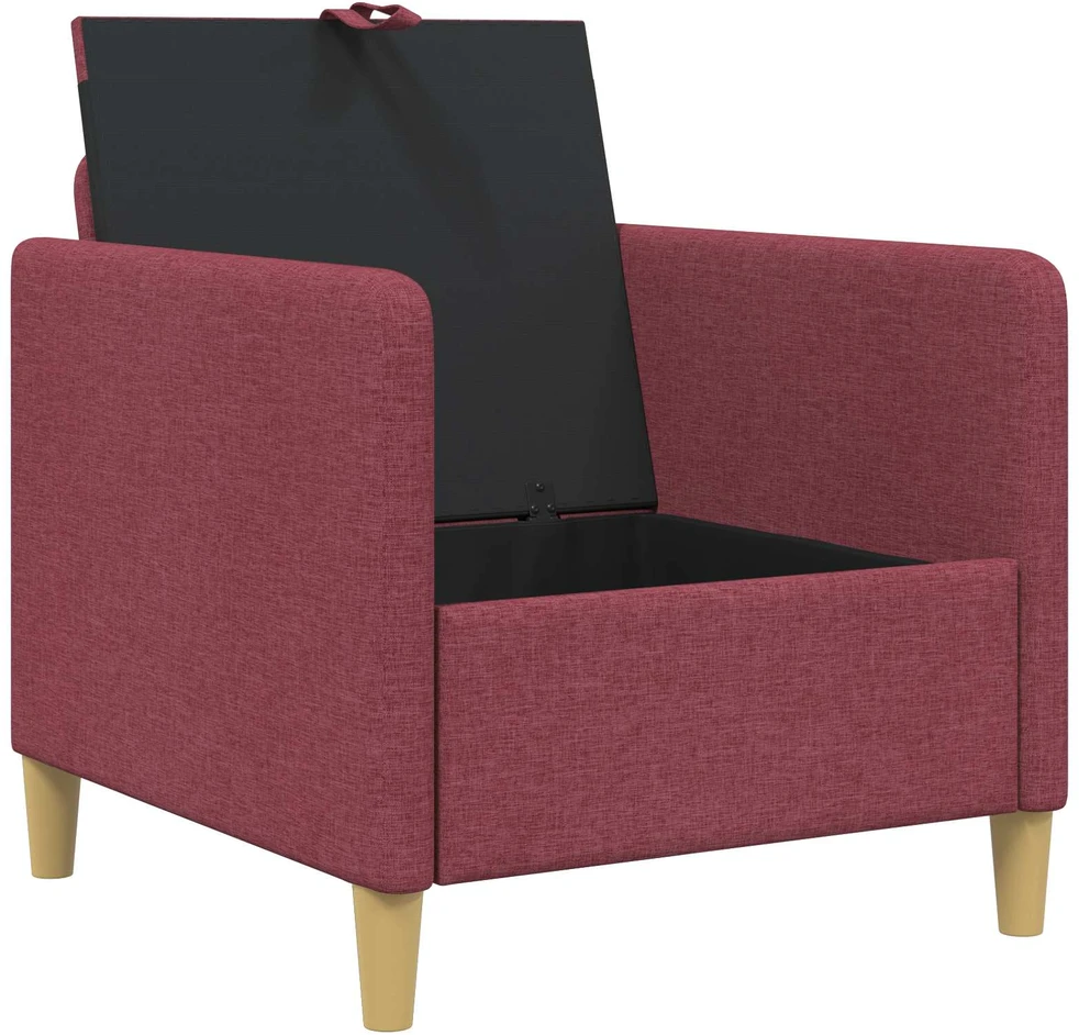 Sofa su saugojimo vieta Vyno raudona 72 x 78 x 87 cm