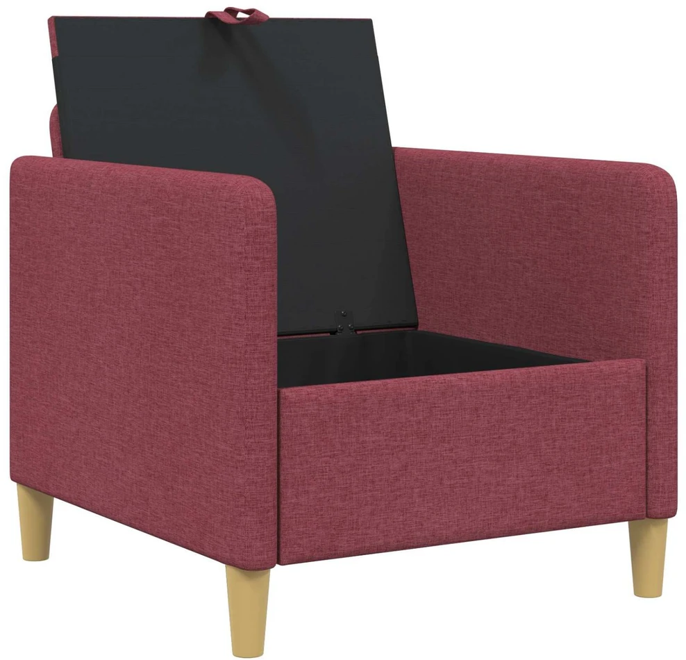 Sofa su saugojimo vieta Vyno raudona 72 x 78 x 87 cm