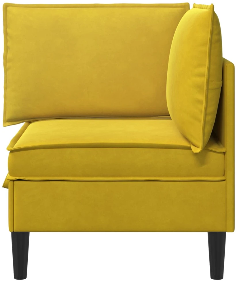Sofa su saugojimu Geltona Aksomas
