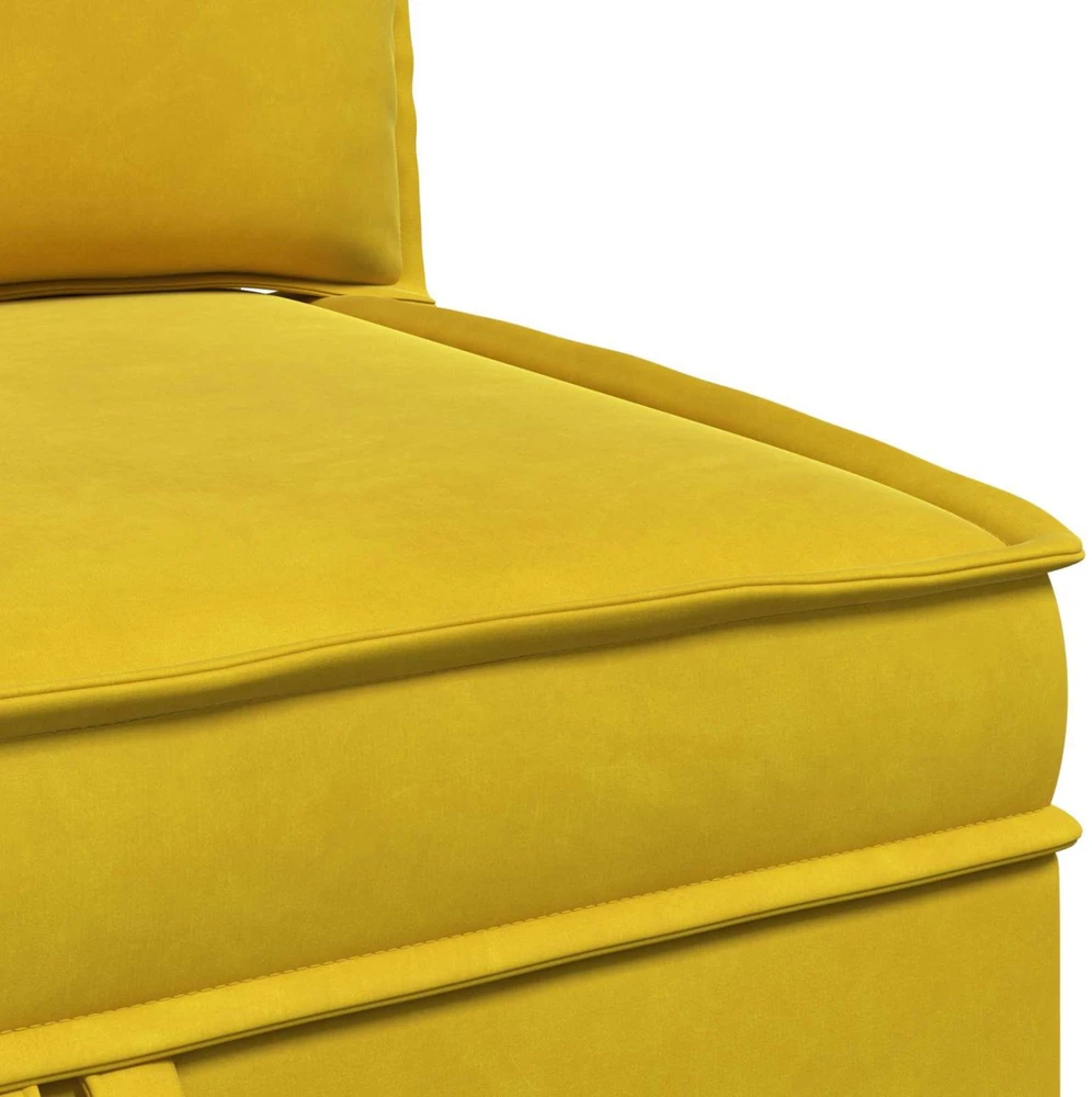 Sofa su saugojimu Geltona Aksomas