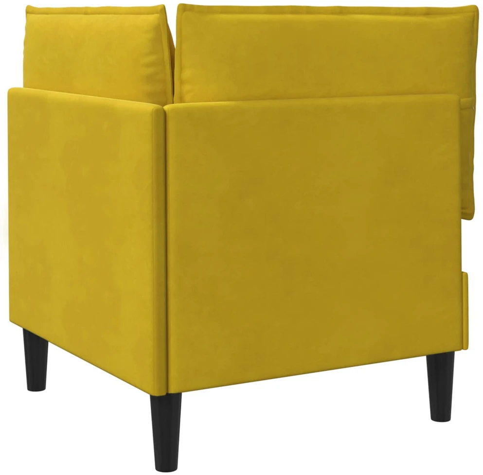 Sofa su saugojimu Geltona Aksomas