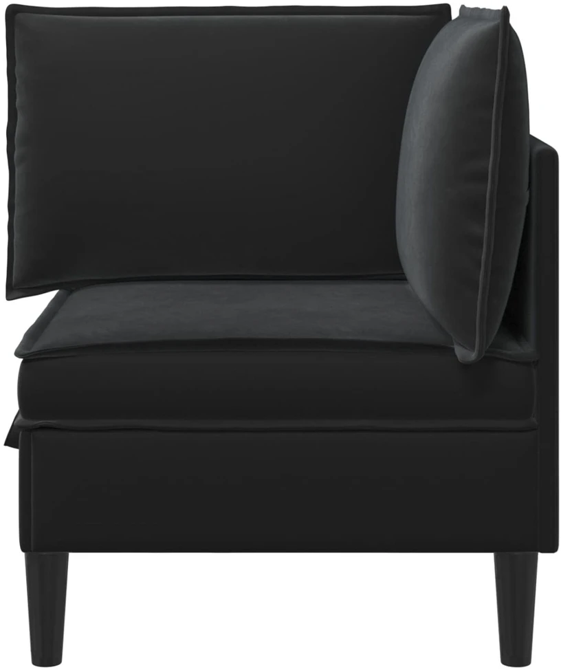 Sofa su saugojimu Juoda Aksomas