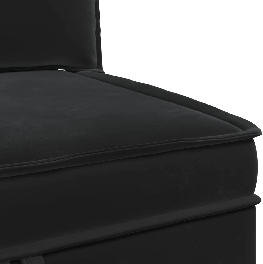 Sofa su saugojimu Juoda Aksomas