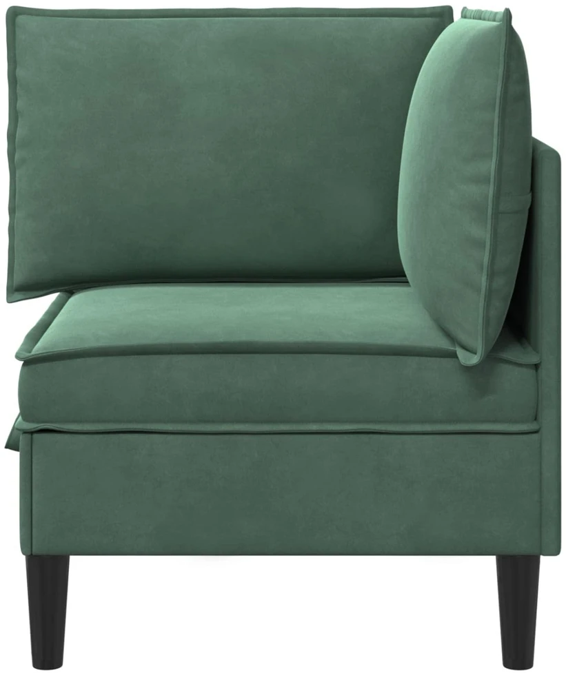 Sofa su saugojimu Jūrinė žalia Aksomas