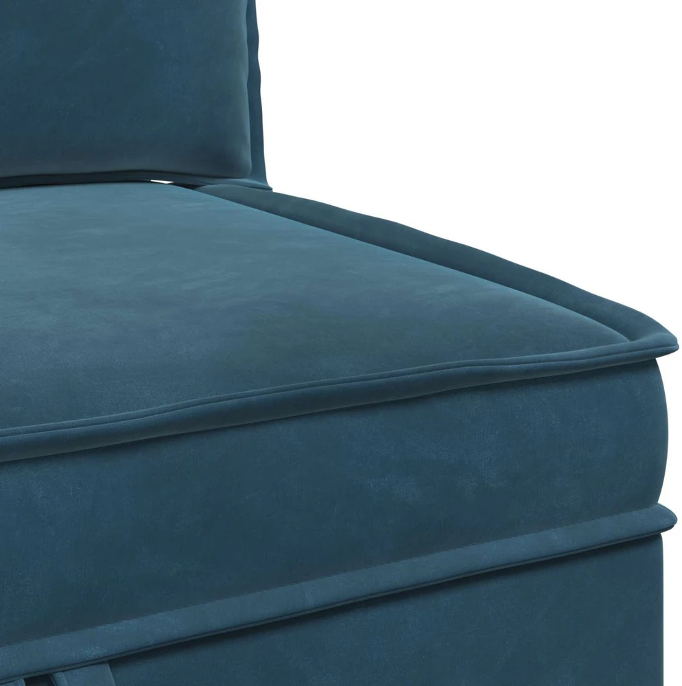 Sofa su saugojimu Mėlyna Aksomas