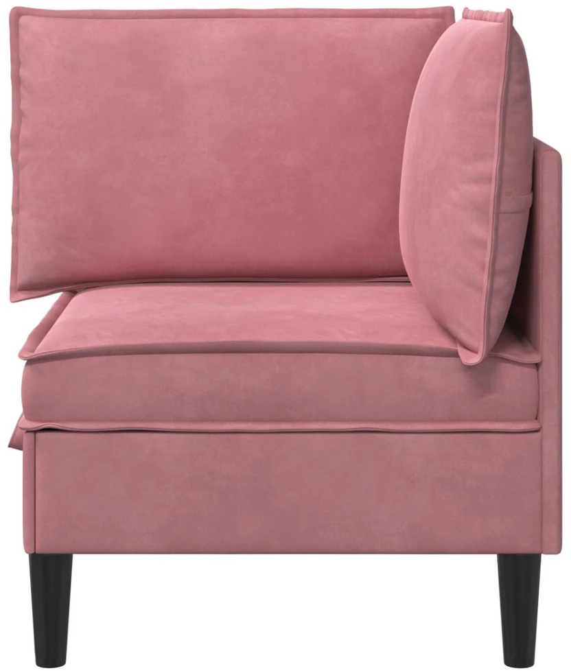 Sofa su saugojimu Rožinė Aksomas