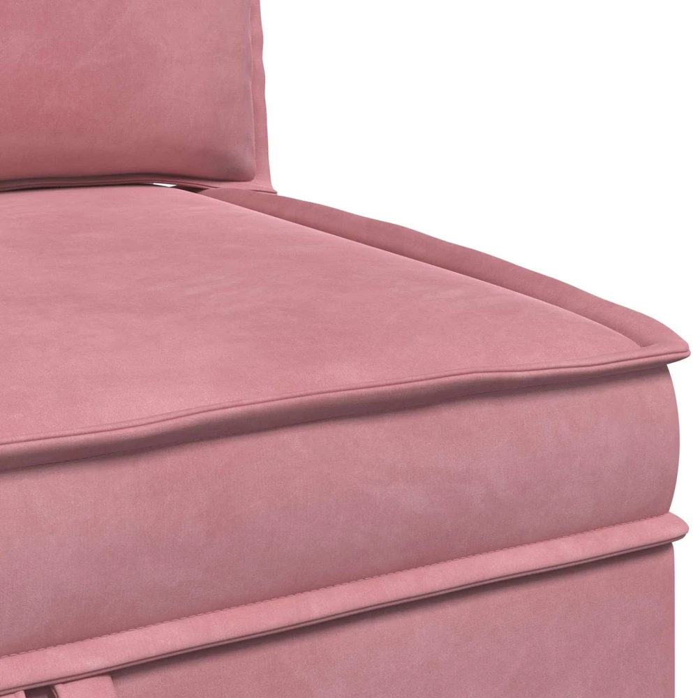 Sofa su saugojimu Rožinė Aksomas