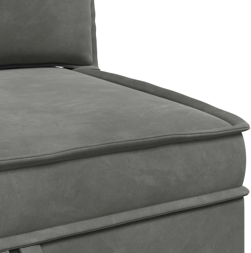 Sofa su saugojimu Tamsiai pilka Aksomas