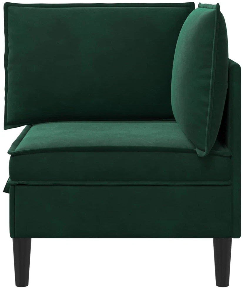 Sofa su saugojimu Tamsiai žalia Aksomas