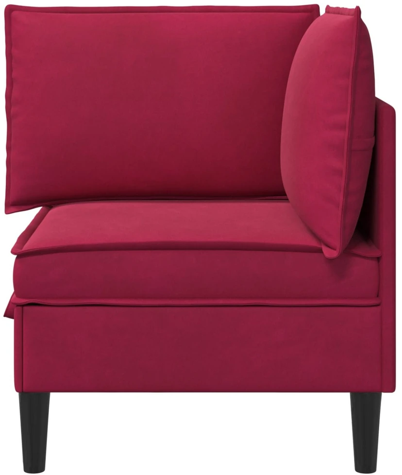 Sofa su saugojimu Vyno raudona Aksomas