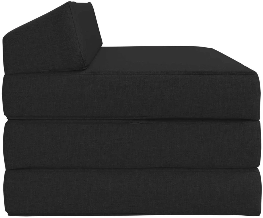 Sofa Sulankstomas Sofos Lova Juoda 120 x 60 x 49 cm Audinys