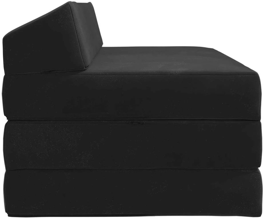 Sofa Sulankstomas Sofos Lova Juoda 120 x 60 x 49 cm Audinys