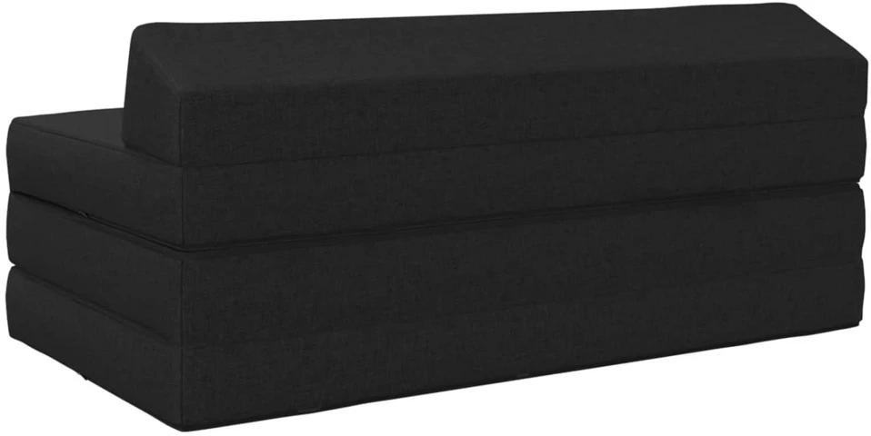 Sofa Sulankstomas Sofos Lova Juoda 120 x 60 x 49 cm Audinys