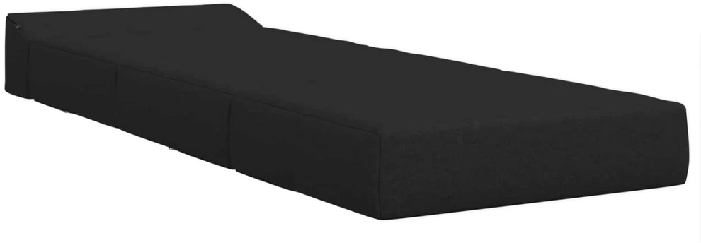 Sofa Sulankstomas Sofos Lova Juoda 200 x 70 x 10 cm Audinys