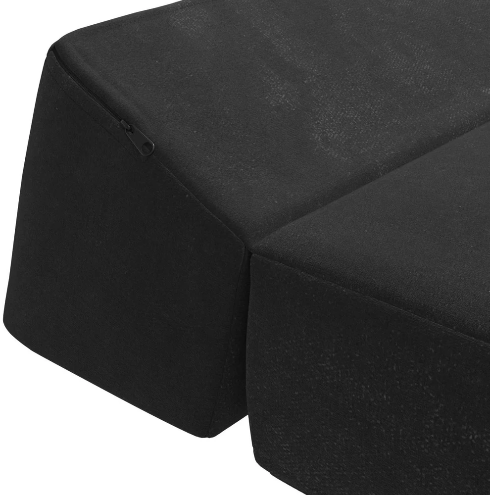 Sofa Sulankstomas Sofos Lova Juoda 60 x 70 x 41 cm Audinys