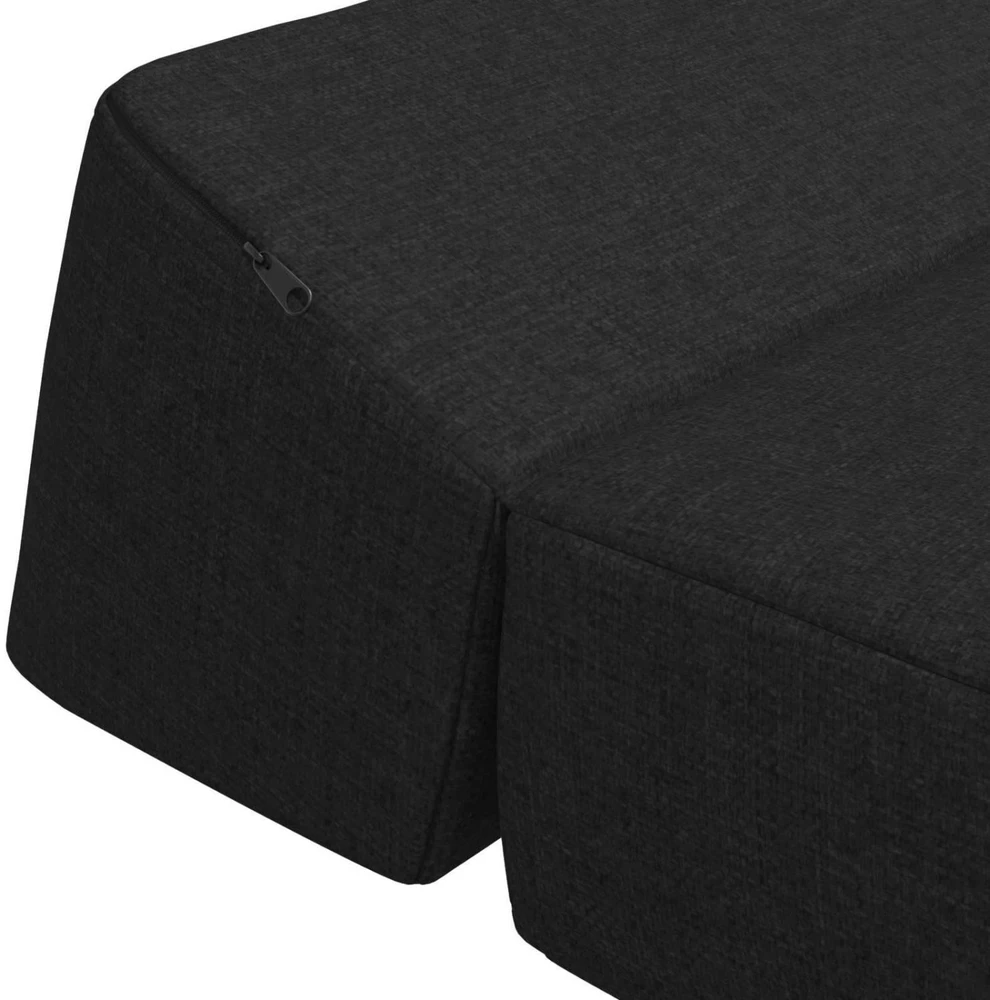 Sofa Sulankstomas Sofos Lova Juoda 60 x 70 x 41 cm Audinys