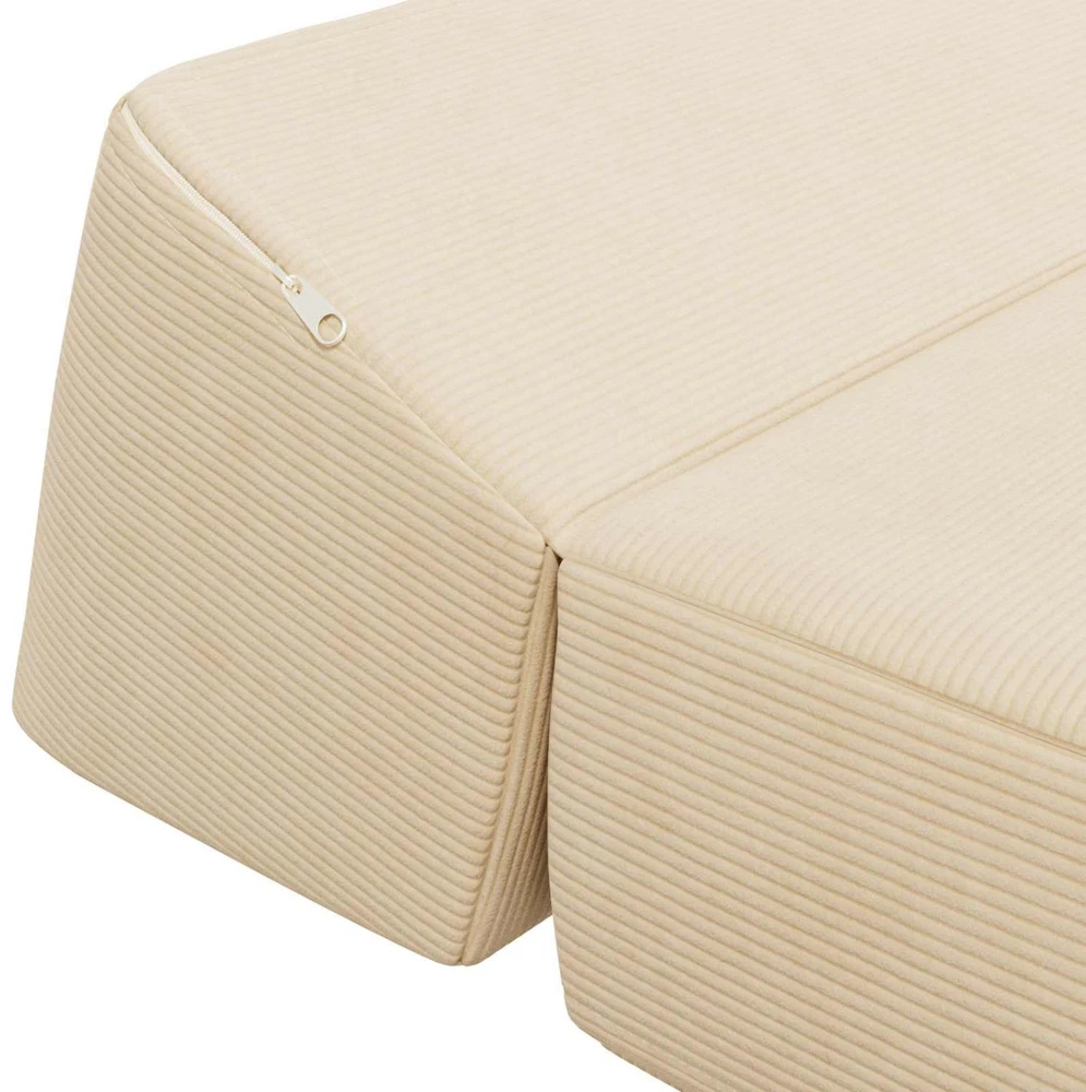 Sofa Sulankstomas Sofos Lova Kreminė 120 x 60 x 49 cm Audinys