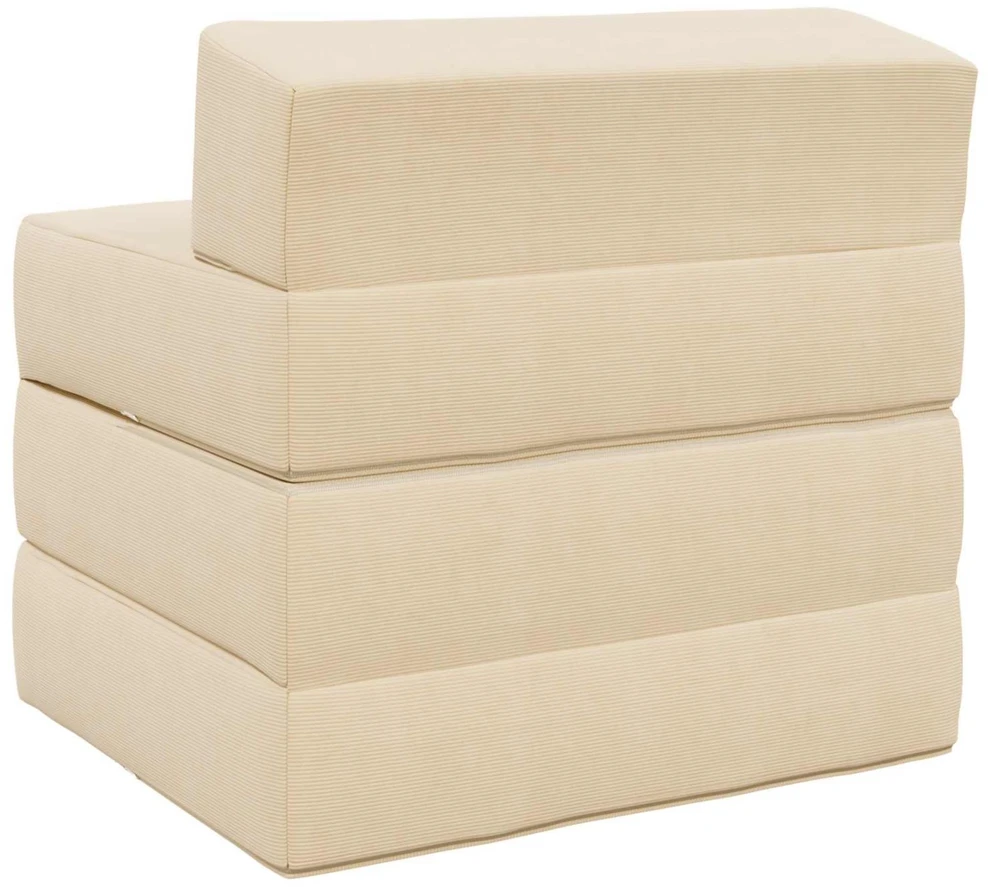 Sofa Sulankstomas Sofos Lova Kreminė 200 x 70 x 15 cm