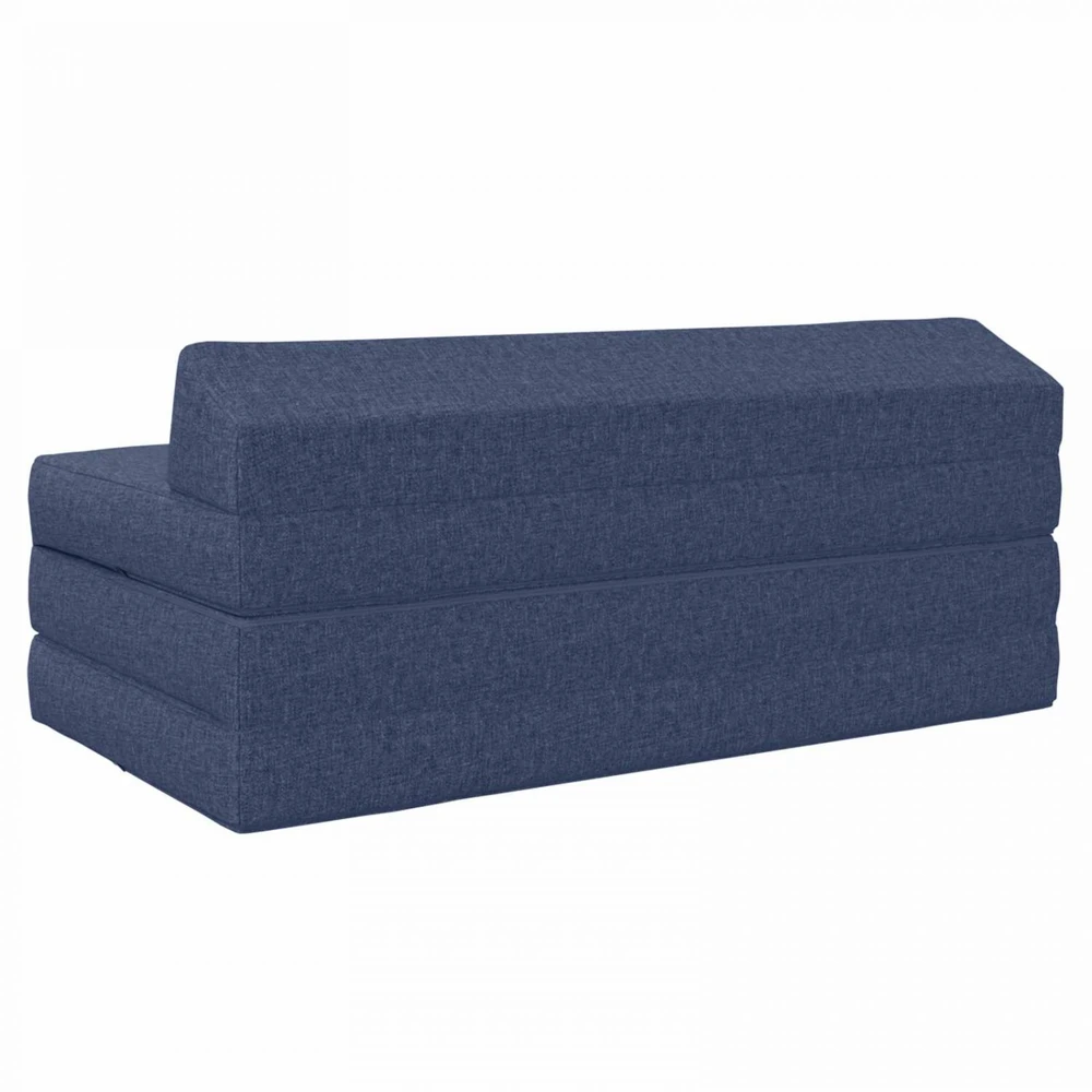 Sofa Sulankstomas Sofos Lova Mėlyna 120 x 60 x 49 cm Audinys