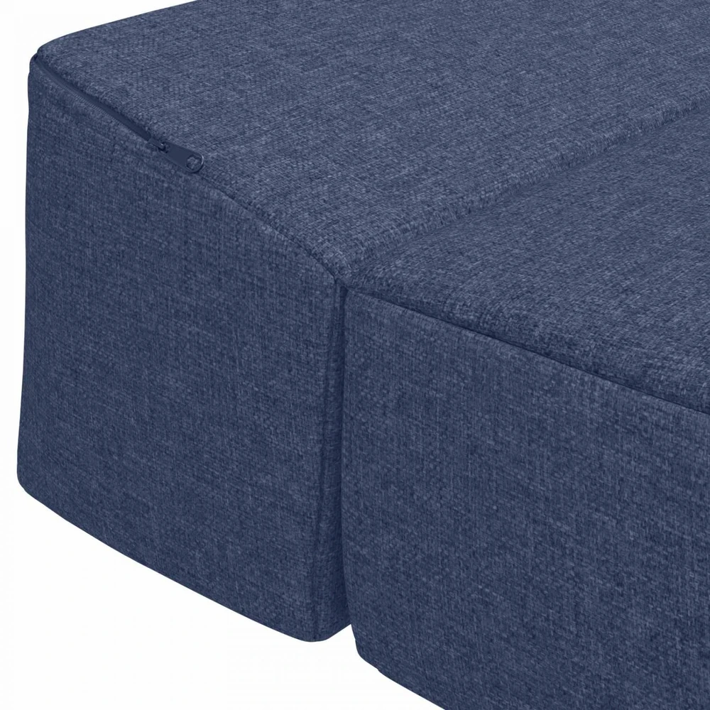 Sofa Sulankstomas Sofos Lova Mėlyna 200 x 70 x 10 cm Audinys