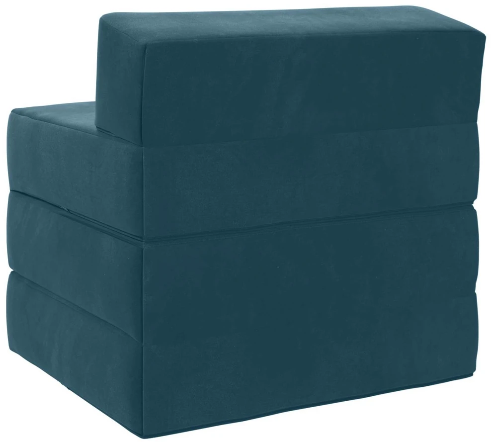 Sofa Sulankstomas Sofos Lova Mėlyna 200 x 70 x 15 cm Aksomas