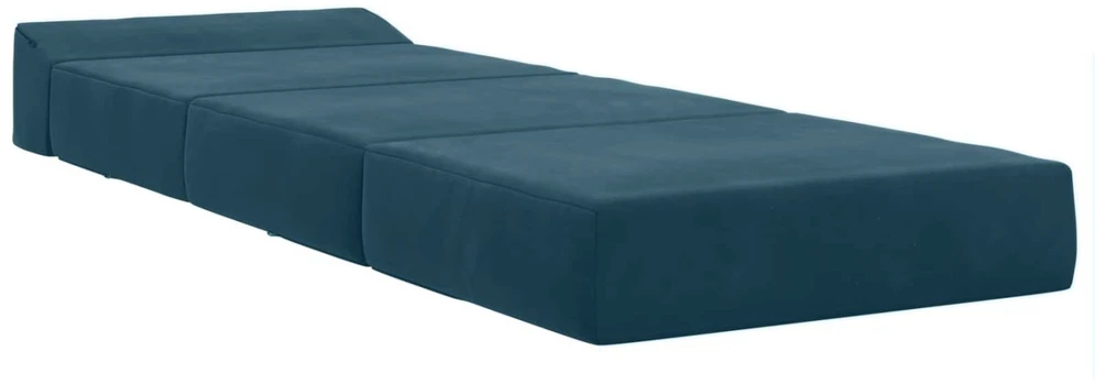 Sofa Sulankstomas Sofos Lova Mėlyna 200 x 70 x 15 cm Aksomas