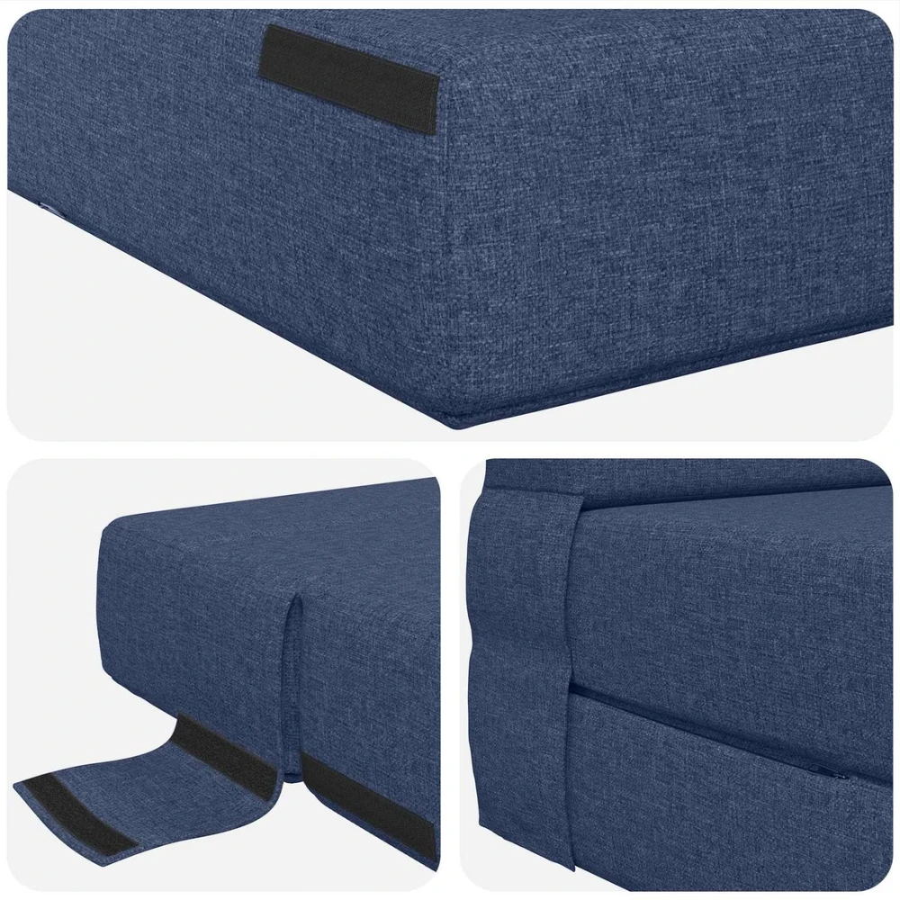 Sofa Sulankstomas Sofos Lova Mėlyna 70 x 72 x 60 cm Audinys