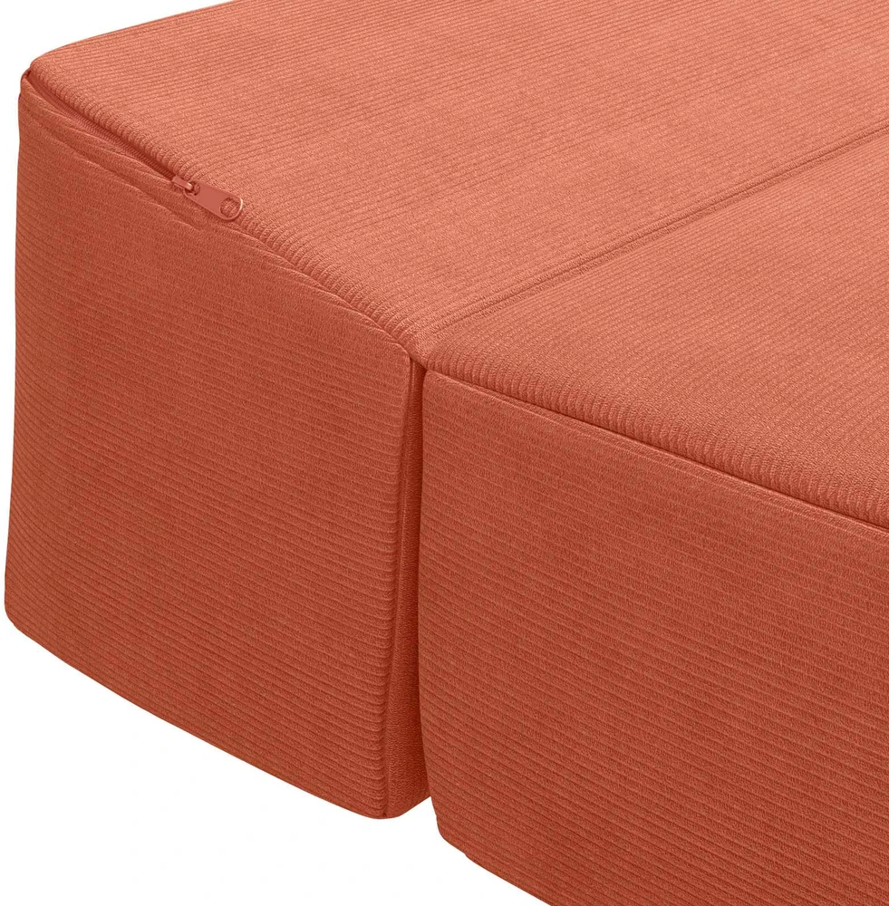 Sofa Sulankstomas Sofos Lova 2 vietos Raudona oranžinė