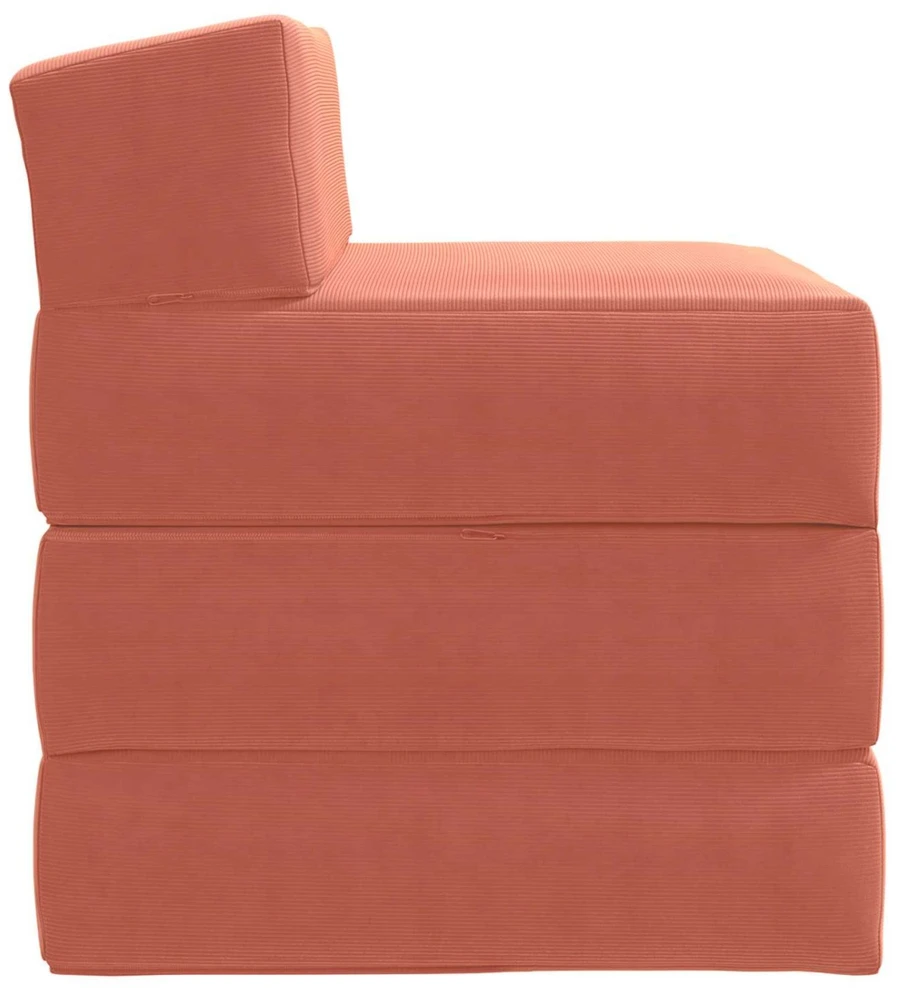 Sofa Sulankstomas Sofos Lova Raudona oranžinė 200 x 70 x 15 cm
