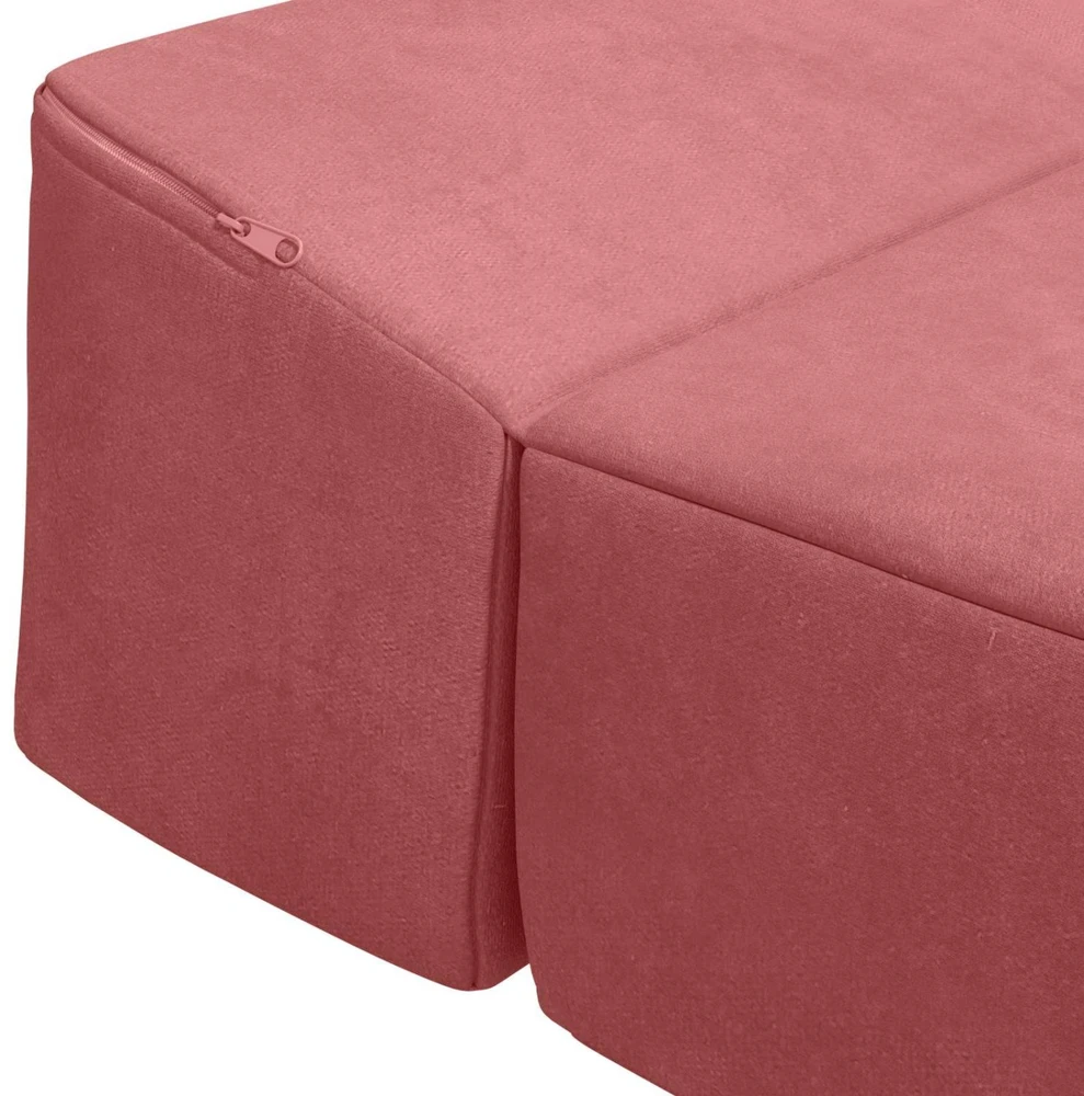 Sofa Sulankstomas Sofos Lova Rožinė 200 x 70 x 15 cm Aksomas