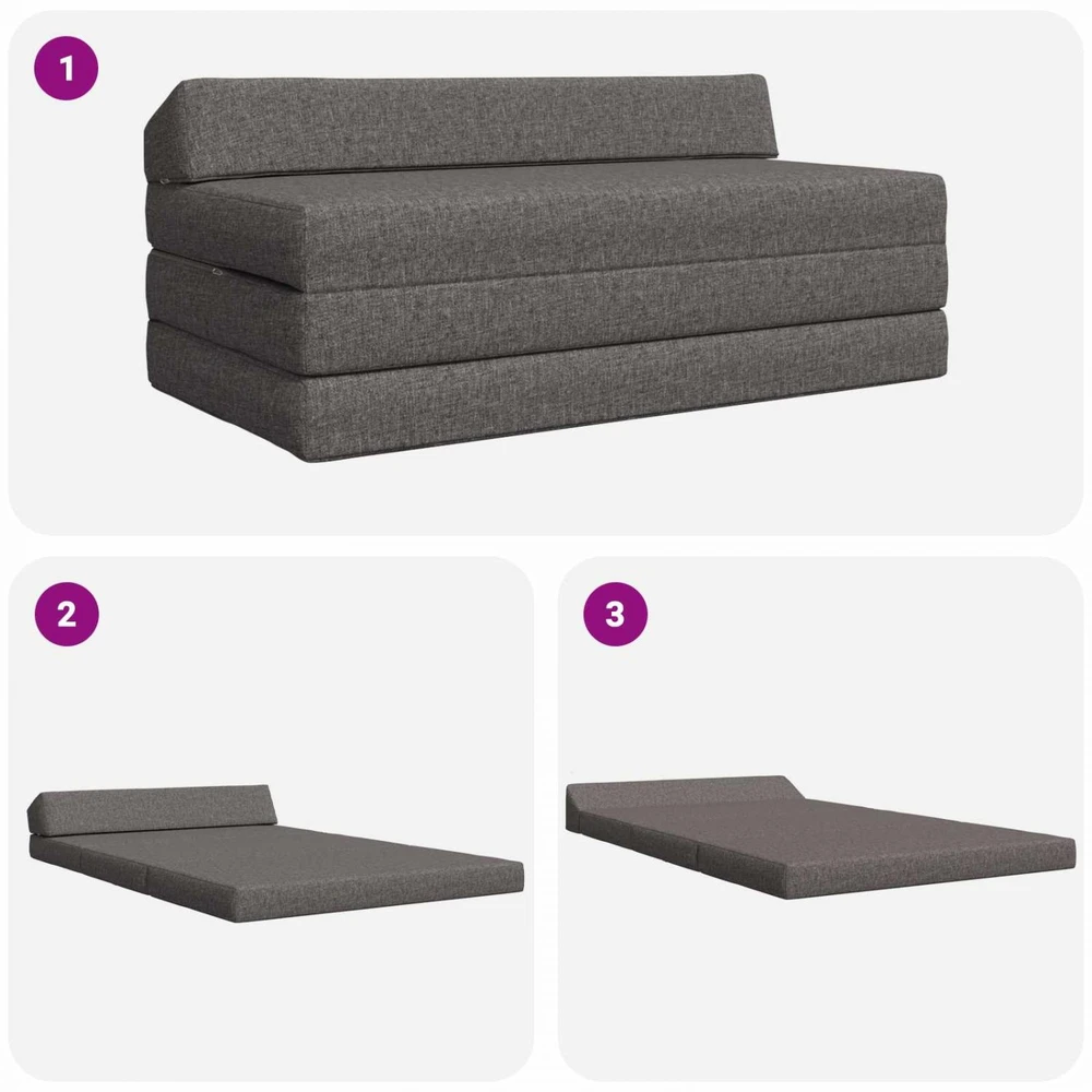 Sofa Sulankstomas Sofos Lova Šviesiai pilka 120 x 60 x 49 cm Audinys