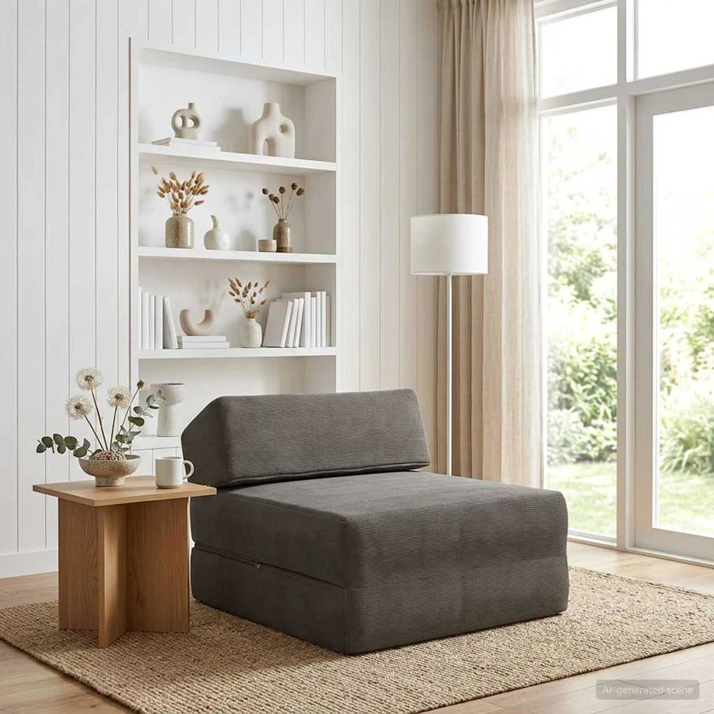Sofa Sulankstomas Sofos Lova Šviesiai pilka 60 x 70 x 41 cm Audinys