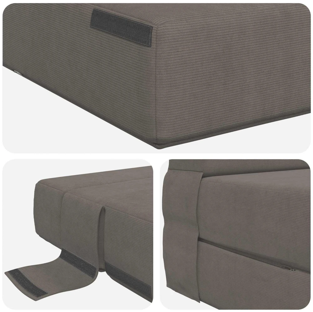 Sofa Sulankstomas Sofos Lova Šviesiai pilka 70 x 72 x 60 cm Audinys