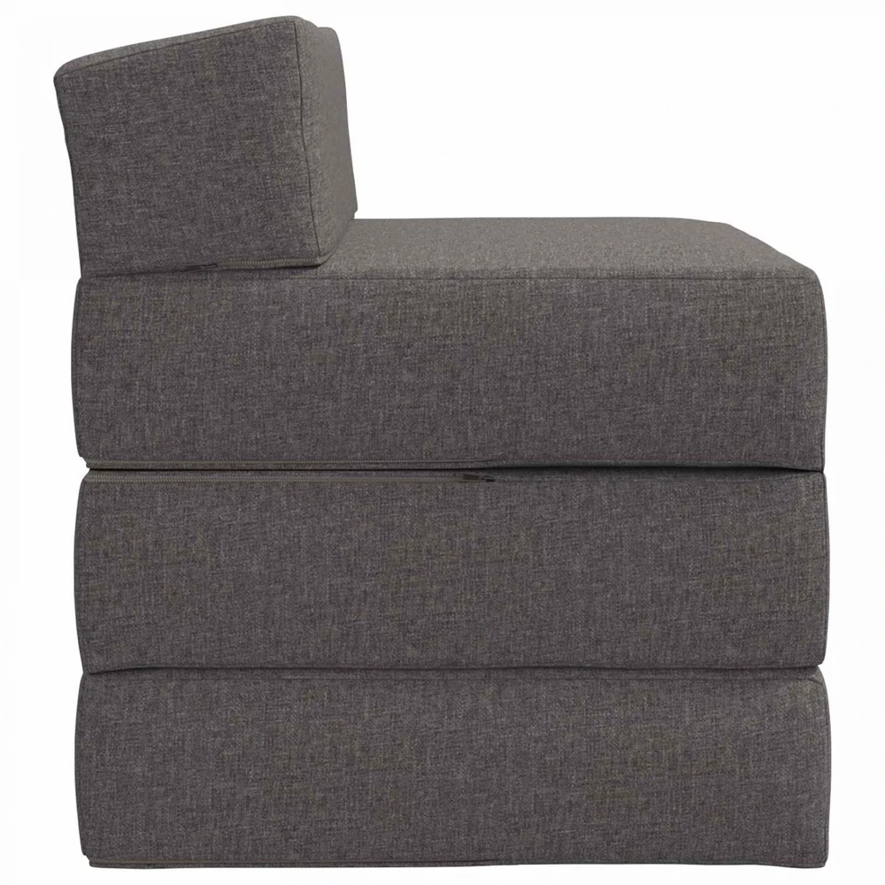 Sofa Sulankstomas Sofos Lova Šviesiai pilka 200 x 70 x 10 cm Audinys