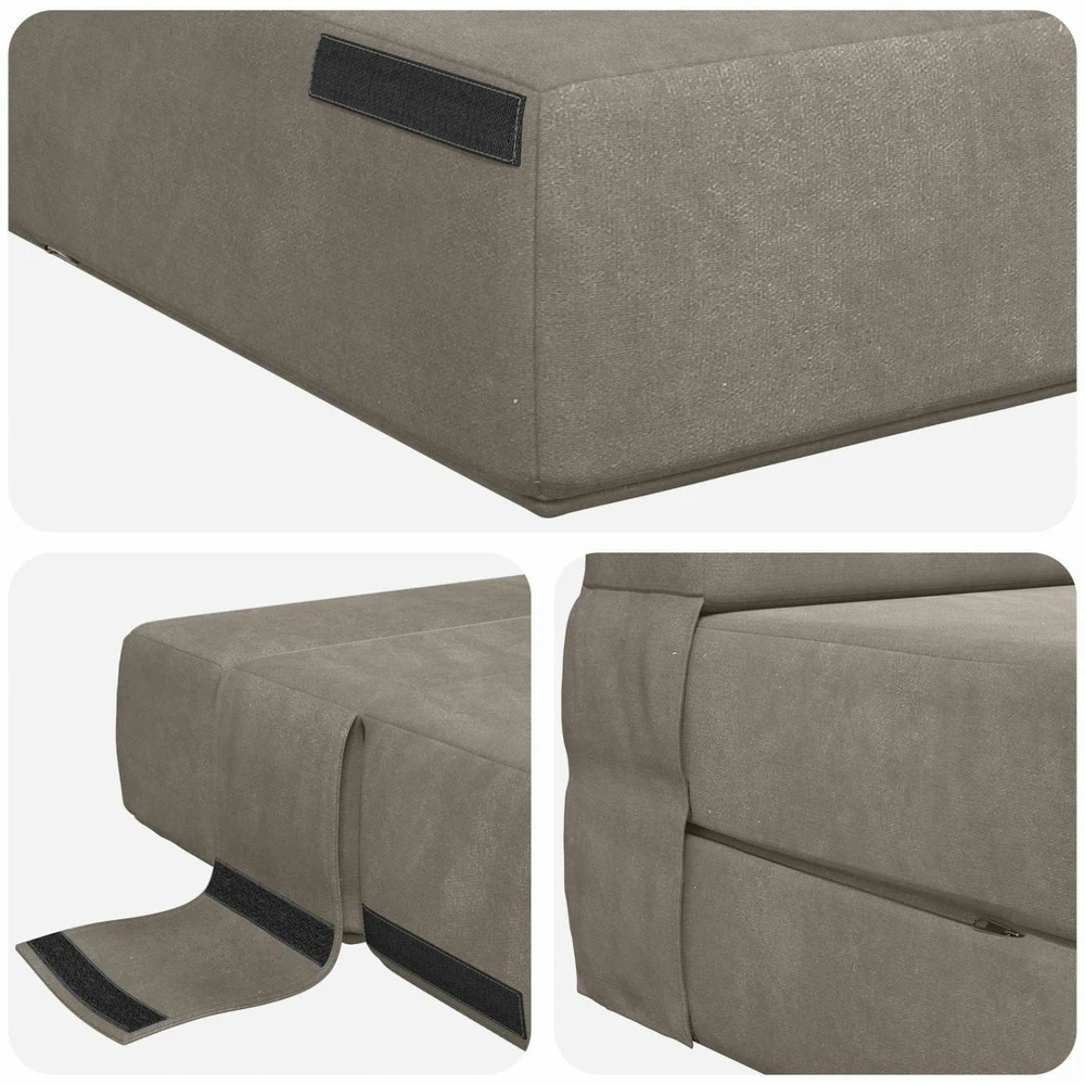 Sofa Sulankstomas Sofos Lova Šviesiai pilka 70 x 72 x 60 cm Audinys