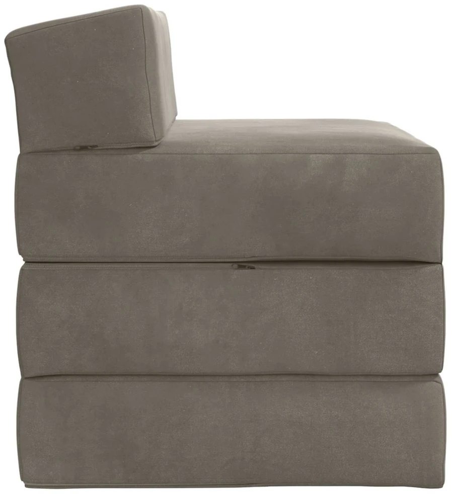 Sofa Sulankstomas Sofos Lova Šviesiai pilka 200 x 70 x 10 cm Aksomas