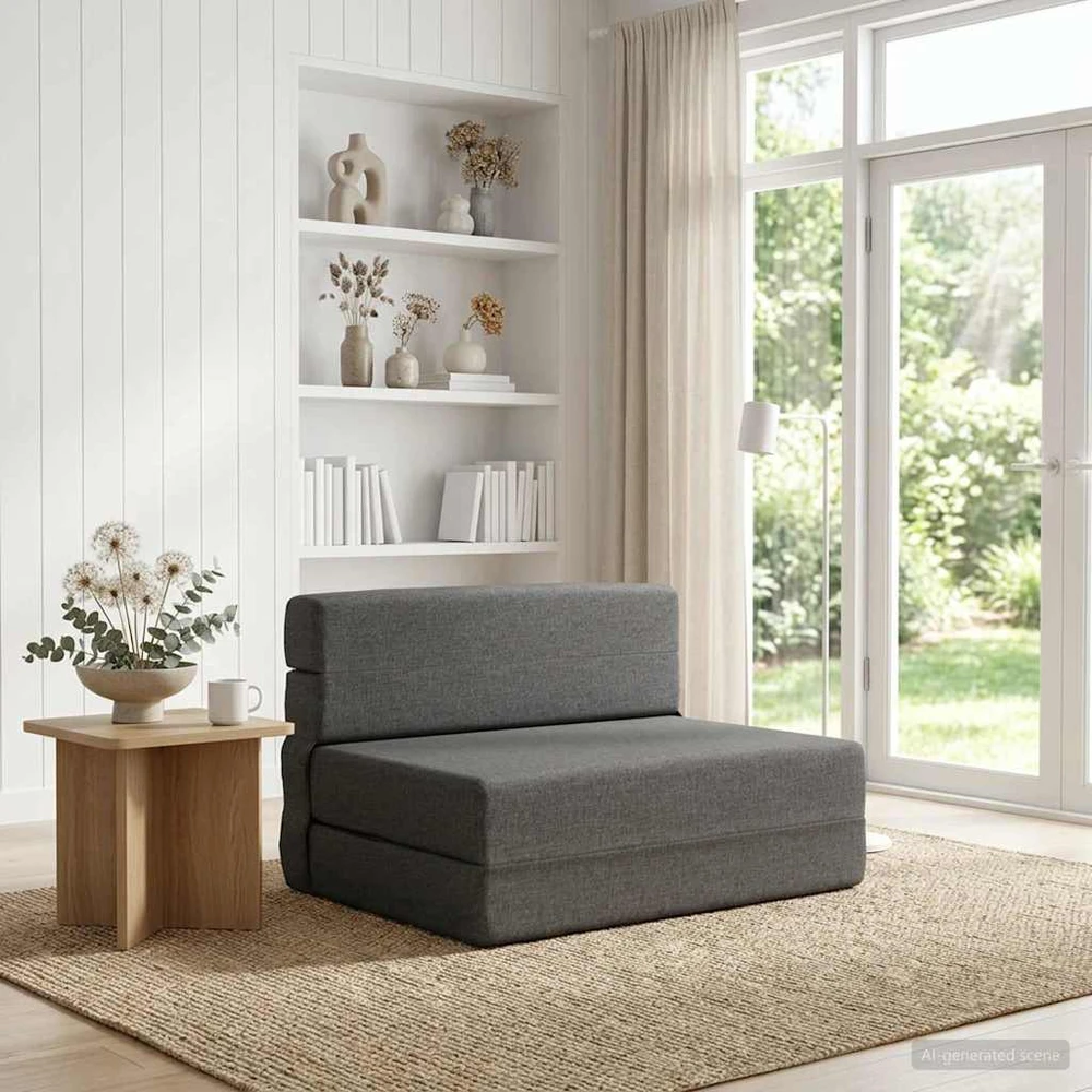 Sofa Sulankstomas Sofos Lova Šviesiai pilka 70 x 80 x 60 cm Audinys