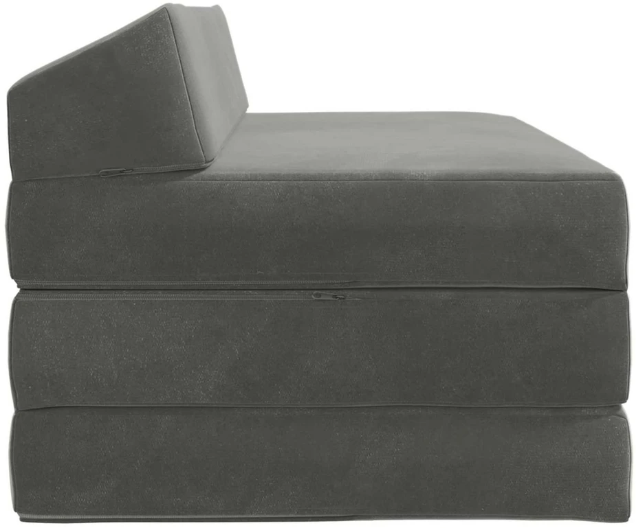 Sofa Sulankstomas Sofos Lova Tamsiai pilka 120 x 60 x 49 cm Audinys