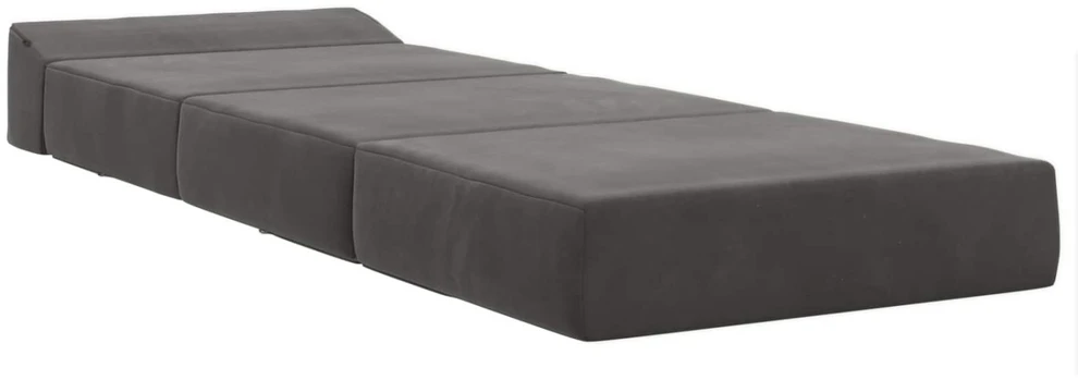 Sofa Sulankstomas Sofos Lova Tamsiai pilka 200 x 70 x 10 cm Aksomas