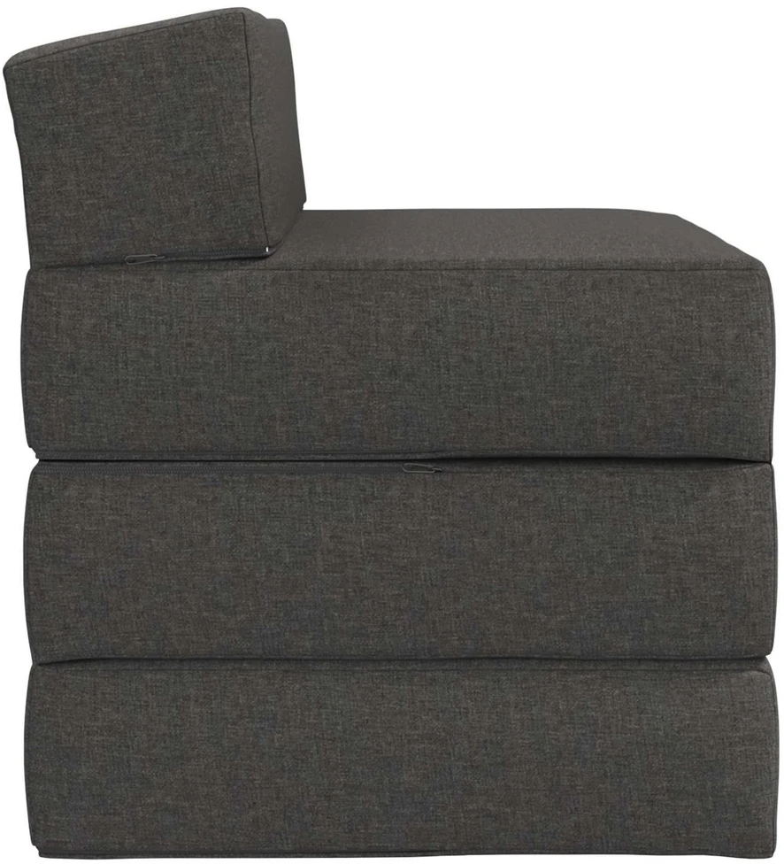 Sofa Sulankstomas Sofos Lova Tamsiai pilka 200 x 70 x 15 cm Audinys