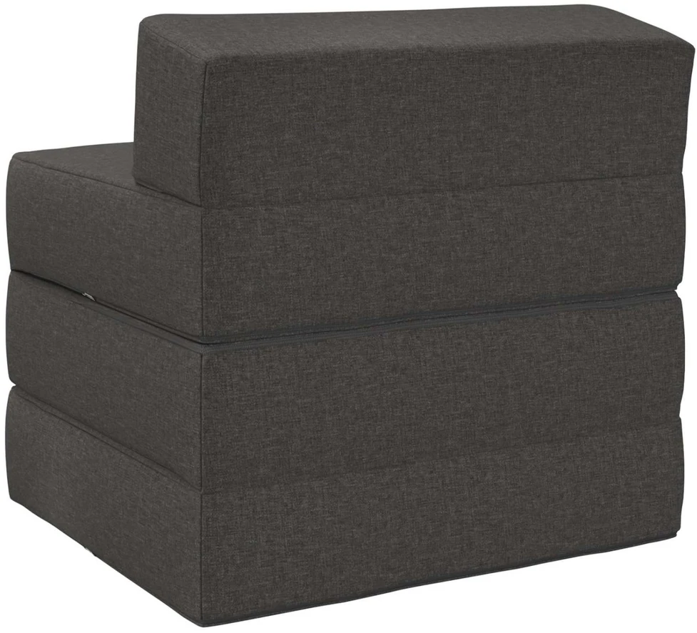 Sofa Sulankstomas Sofos Lova Tamsiai pilka 200 x 70 x 15 cm Audinys