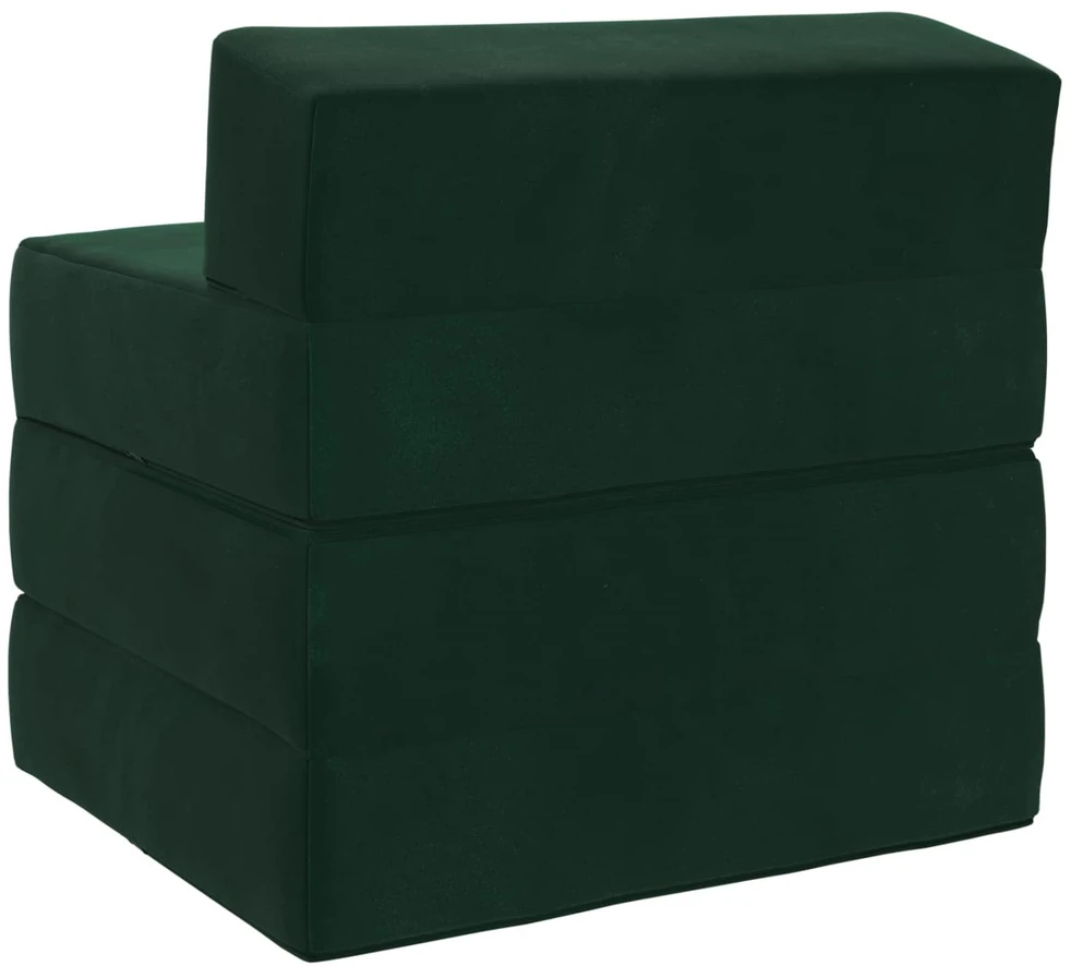 Sofa Sulankstomas Sofos Lova Tamsiai žalia 200 x 70 x 15 cm Aksomas