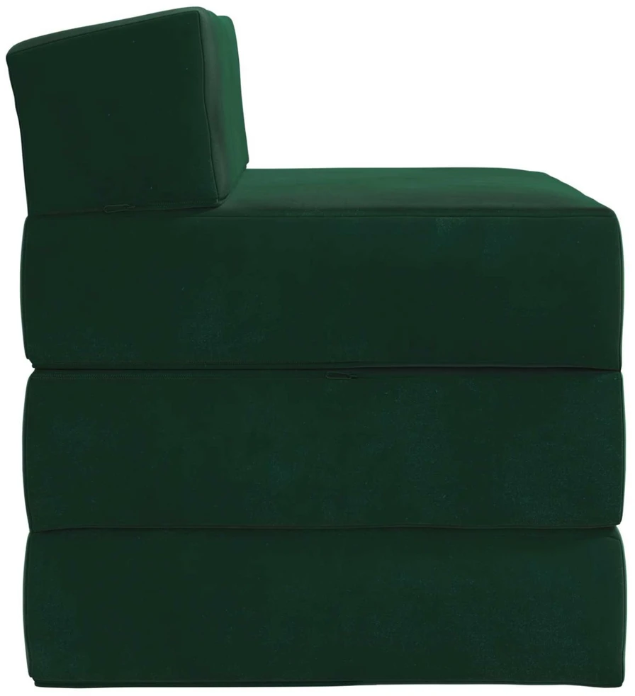 Sofa Sulankstomas Sofos Lova Tamsiai žalia 200 x 70 x 15 cm Aksomas