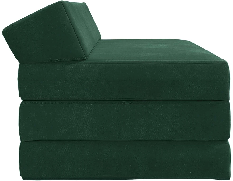 Sofa Sulankstomas Sofos Lova Tamsiai žalia 120 x 60 x 49 cm Audinys