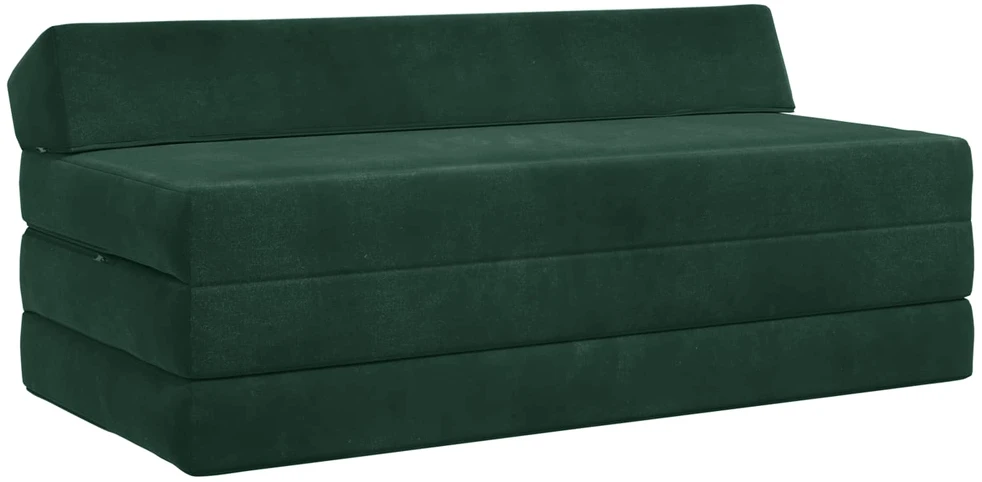 Sofa Sulankstomas Sofos Lova Tamsiai žalia 120 x 60 x 49 cm Audinys