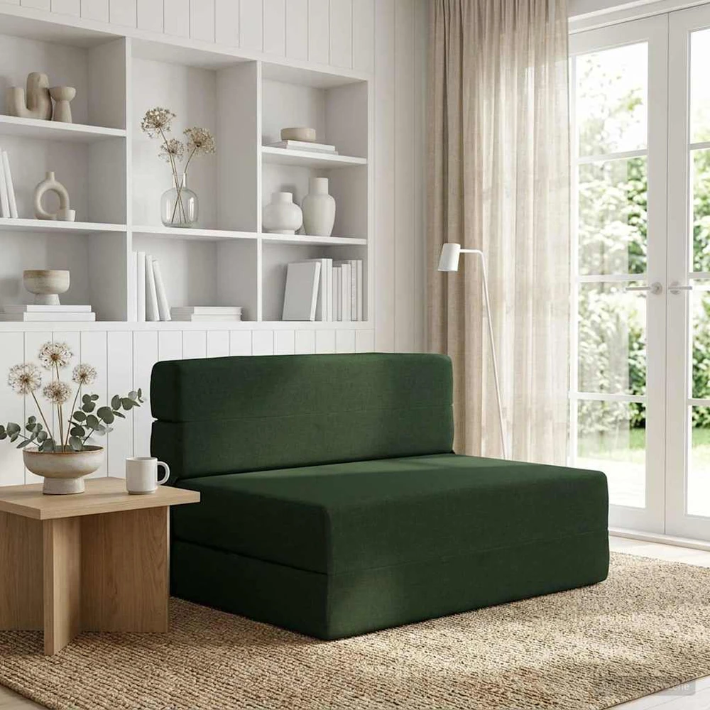 Sofa Sulankstomas Sofos Lova Tamsiai žalia 70 x 80 x 60 cm Audinys