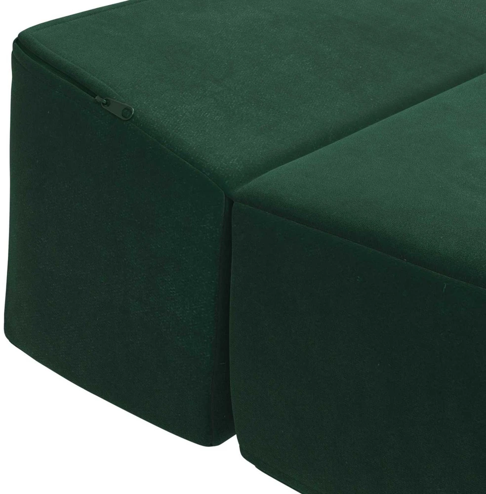 Sofa Sulankstomas Sofos Lova Tamsiai žalia 200 x 70 x 10 cm Aksomas