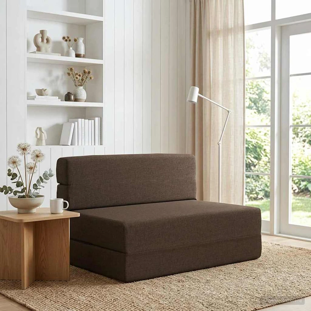 Sofa Sulankstomas Sofos Lova Taupe 70 x 80 x 60 cm Audinys